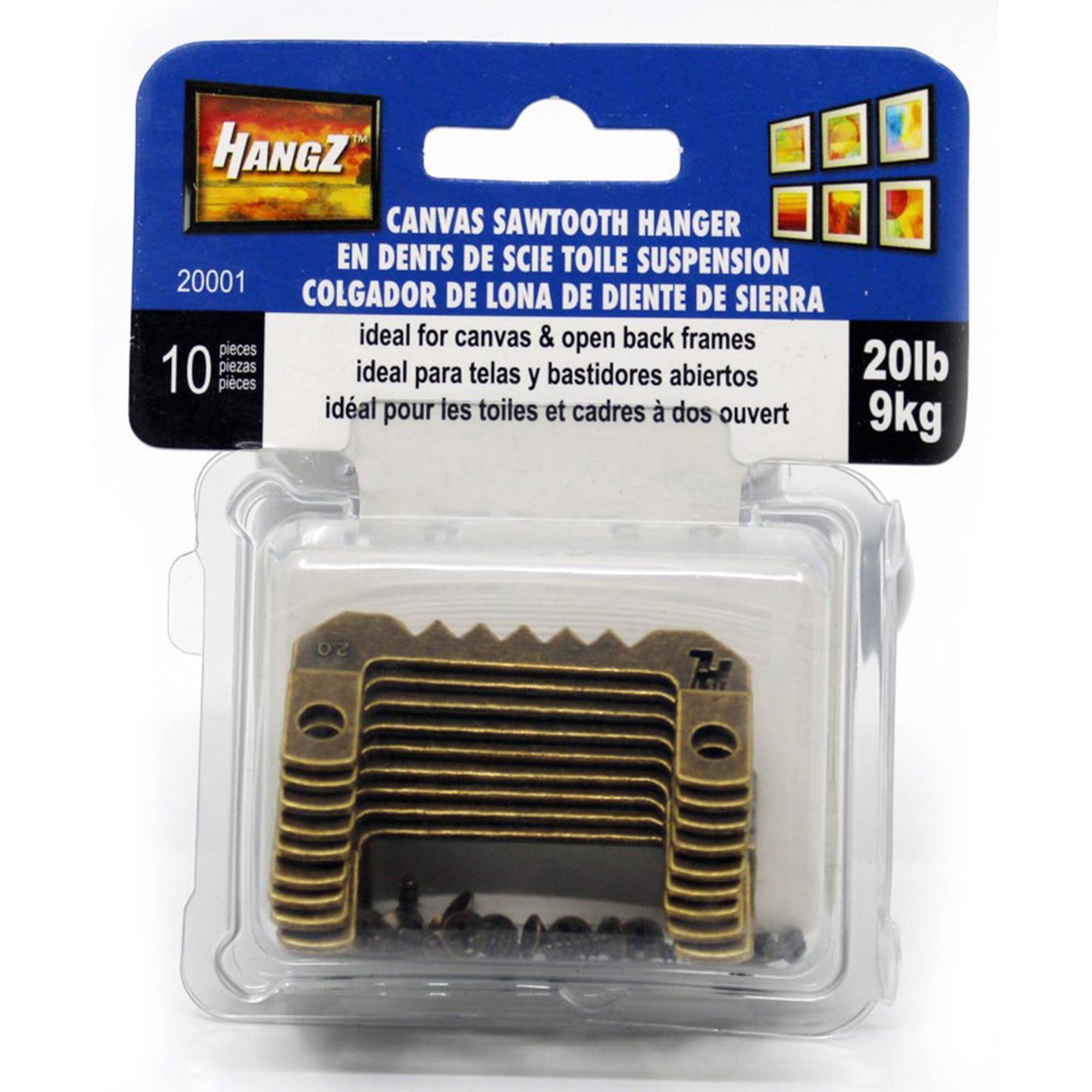 HangZ™ 20lb. Canvas Sawtooth Hangers, 10ct.